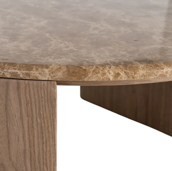 Mesa centro mármol-DM 80 X 80 X 36 CM