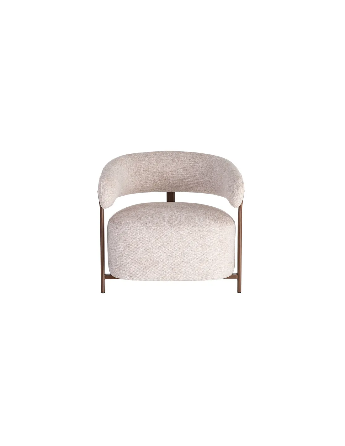 Sillón tapizado metal 77 X 71,50 X 70 CM