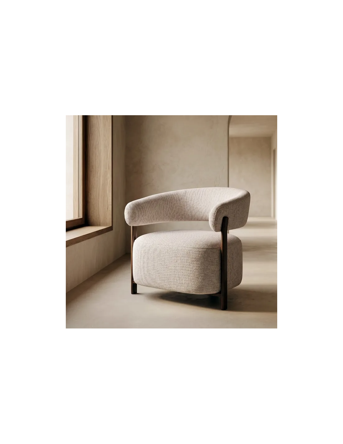 Sillón tapizado metal 77 X 71,50 X 70 CM