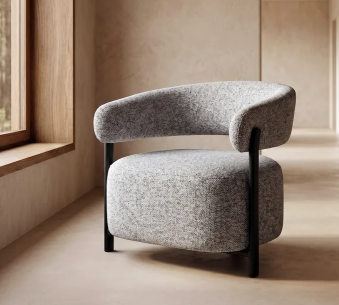 Sillón tapizado metal 77 X 71,50 X 70 CM