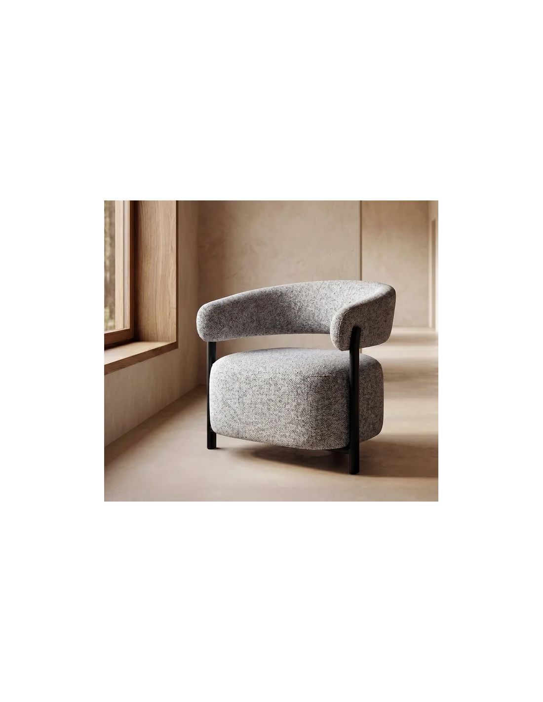 Sillón tapizado metal 77 X 71,50 X 70 CM