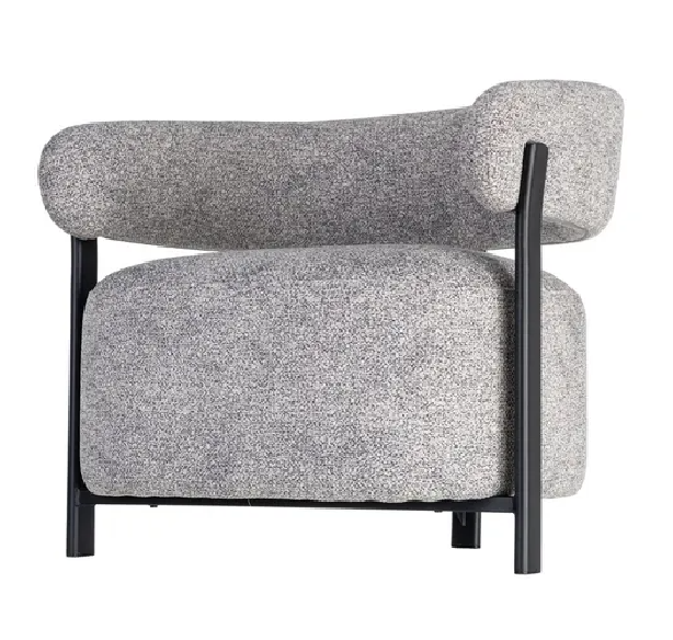 Sillón tapizado metal 77 X 71,50 X 70 CM