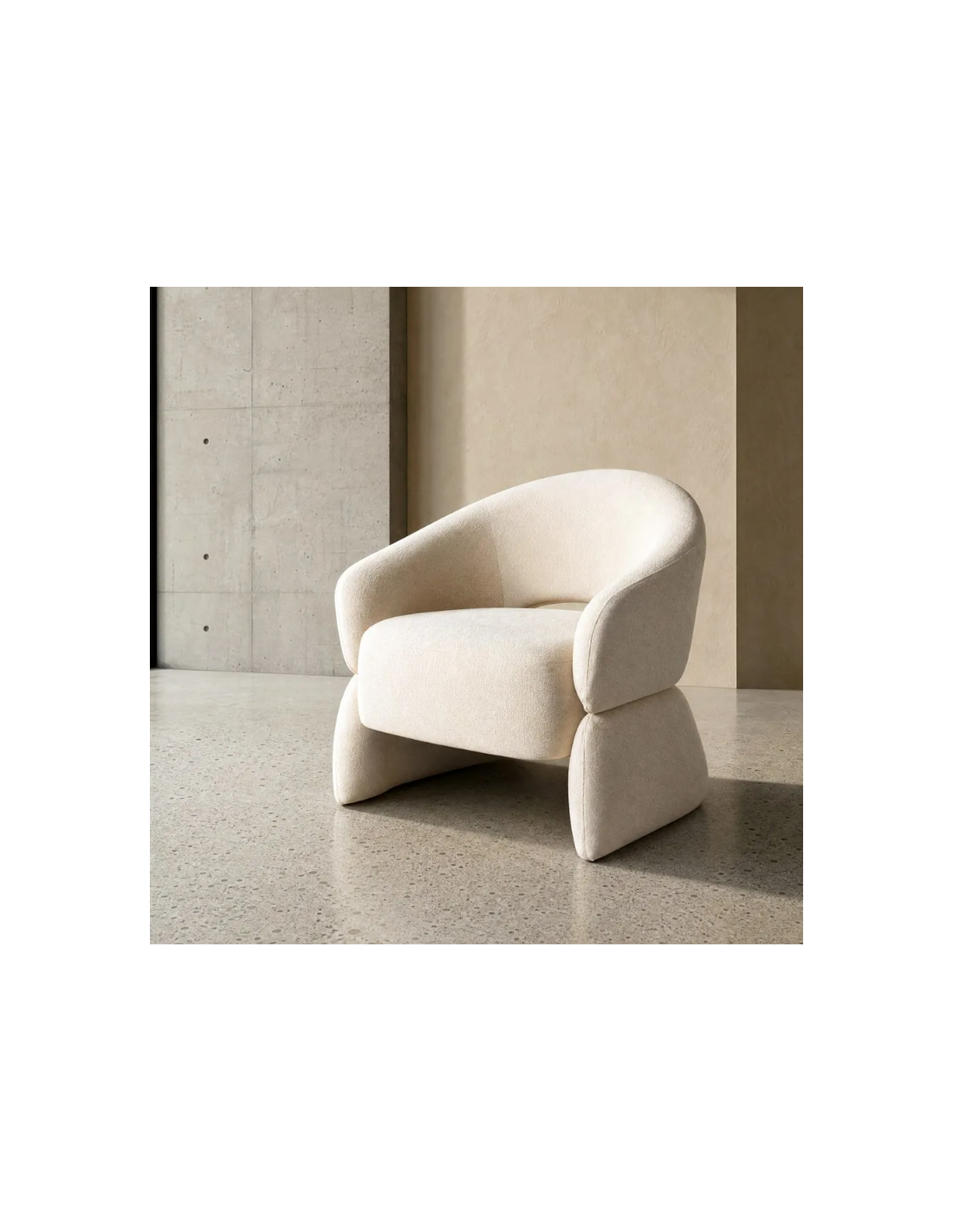 Sillón crema DM-Tejido salón 77 X 75 X 73,50 CM