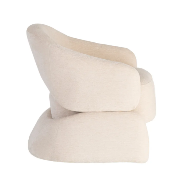 Sillón crema DM-Tejido salón 77 X 75 X 73,50 CM