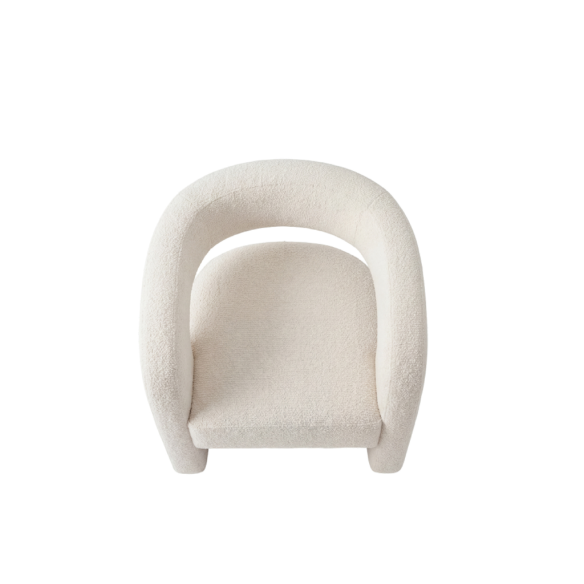 Butaca Bouclé blanco roto