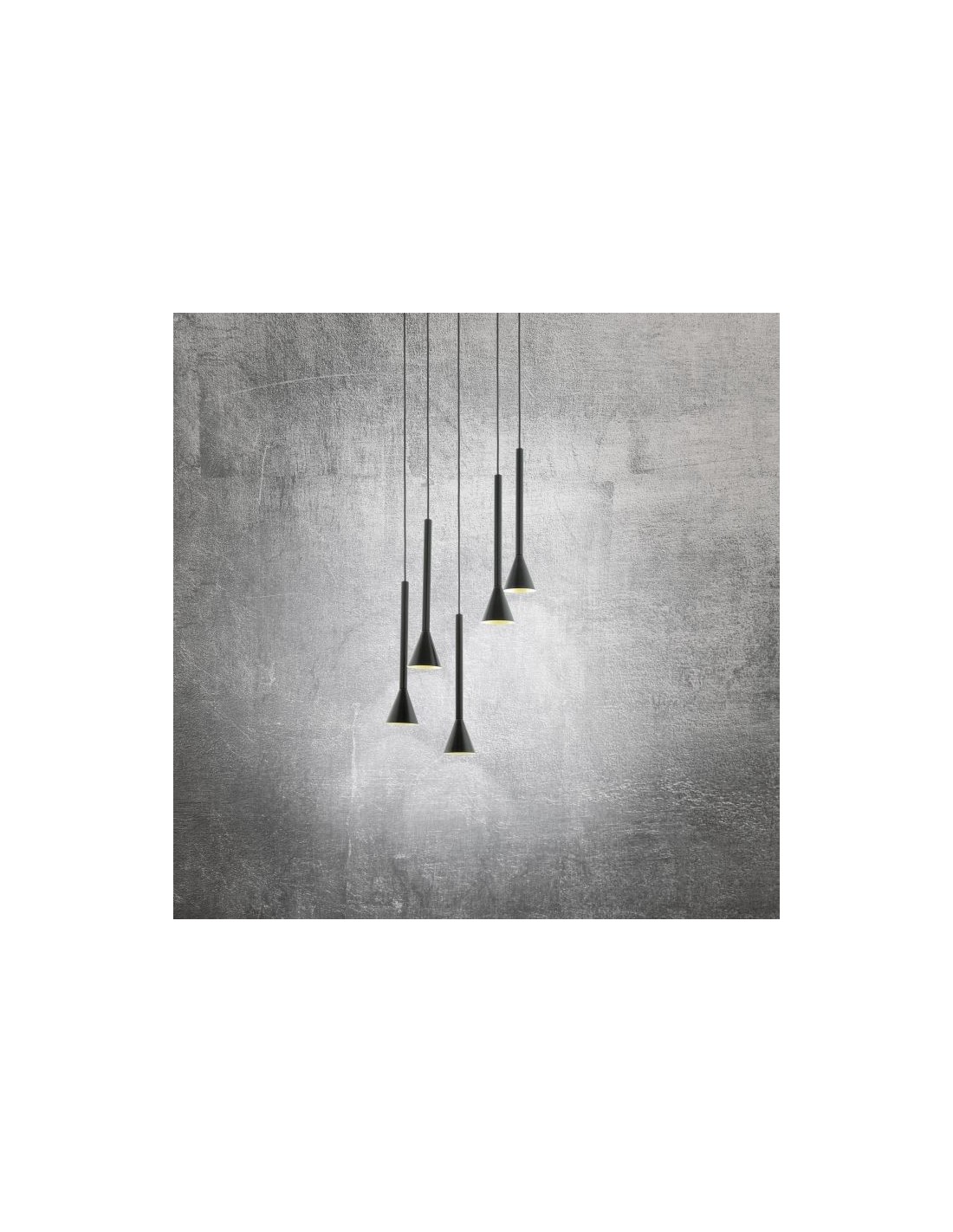 Lámpara colgante circular KYLE metal negro