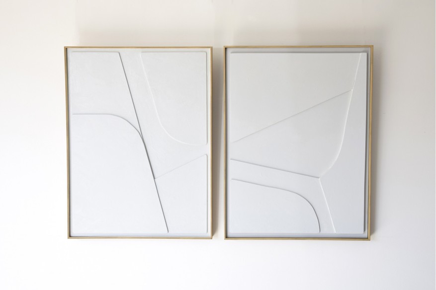 cuadro relieve gris claro n1