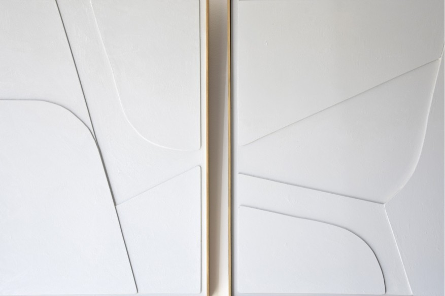 cuadro relieve gris claro n2