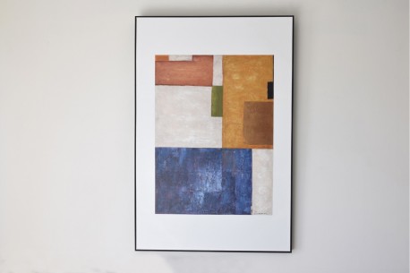cuadro mostaza azul ocre N.2