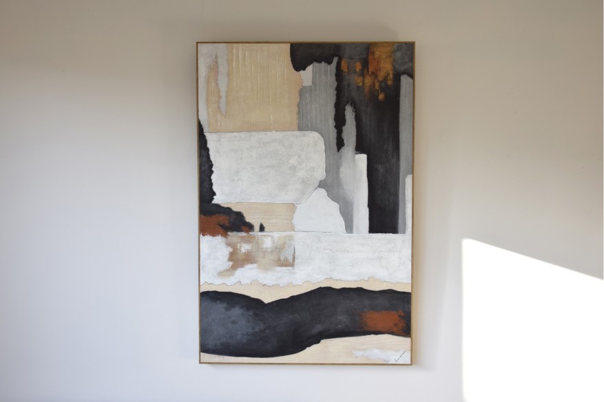 cuadro abstracto capas n1 con marco