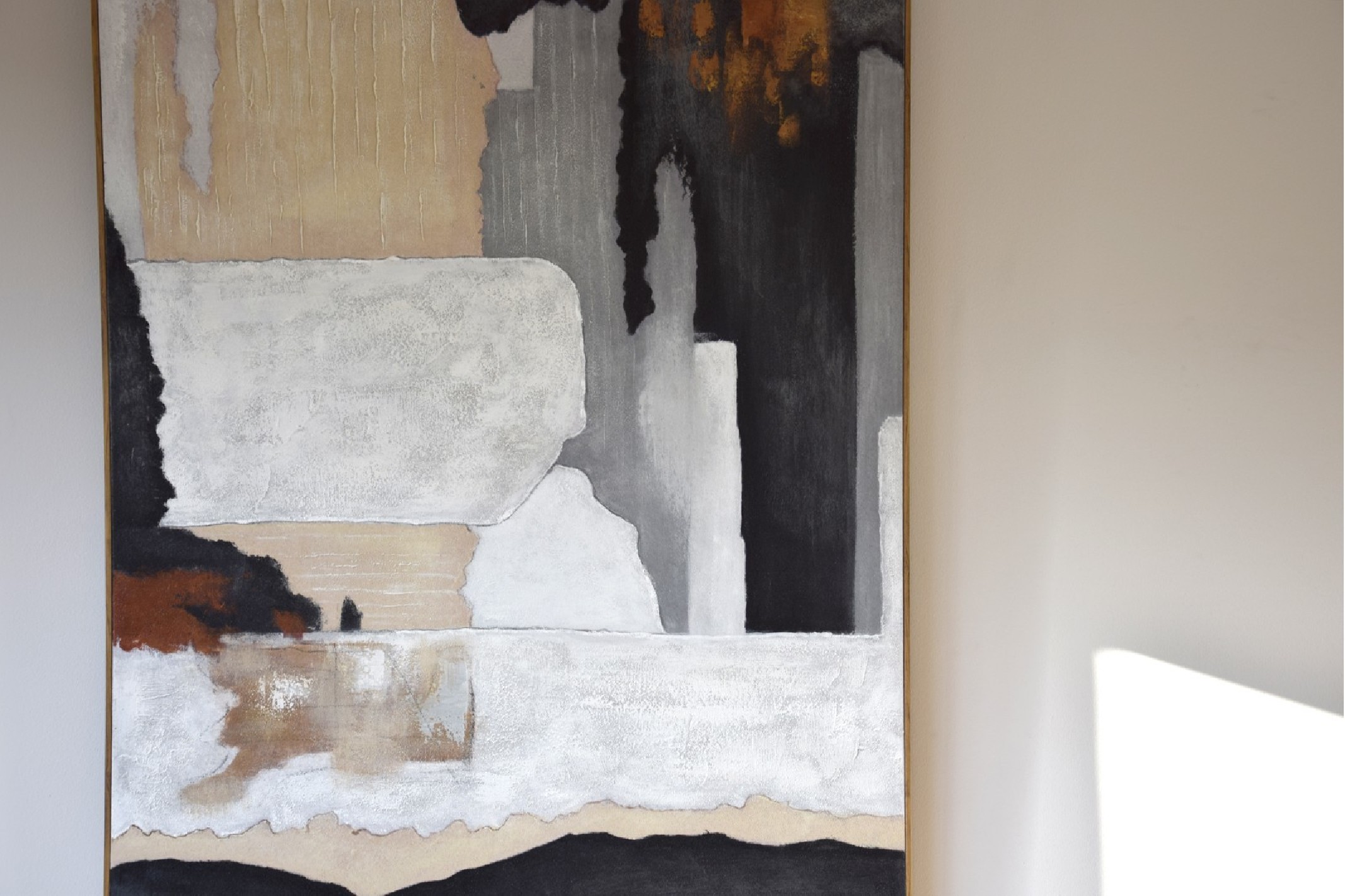 cuadro abstracto capas n1 con marco