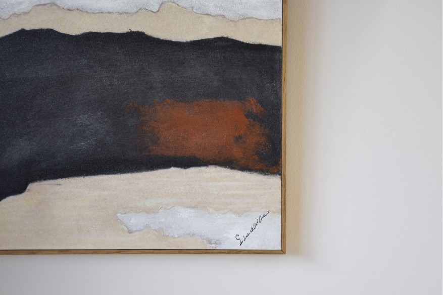 cuadro abstracto capas n1 con marco