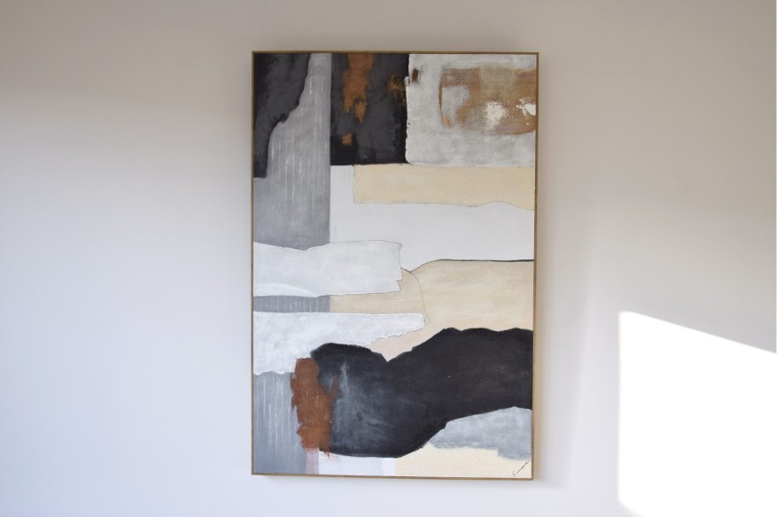 cuadro abstracto capas n2 con marco