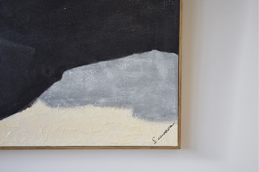 cuadro abstracto capas n2 con marco