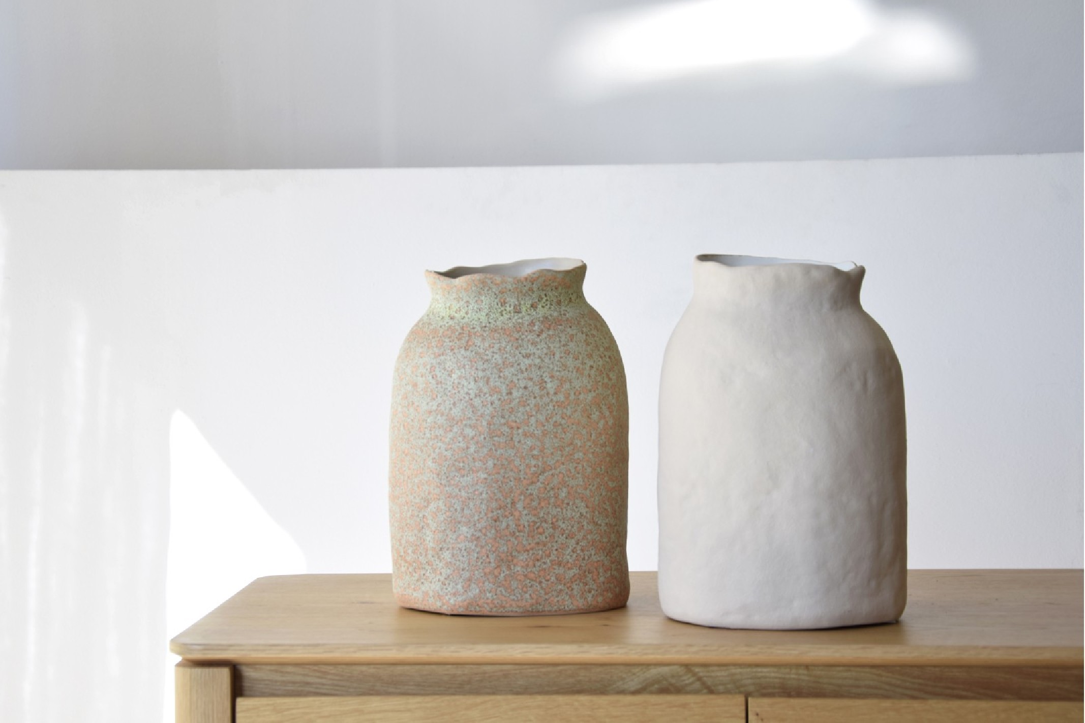 Colección Natur Jarrón cerámica verde