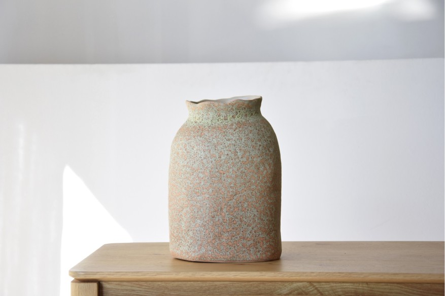 Colección Natur Jarrón cerámica verde