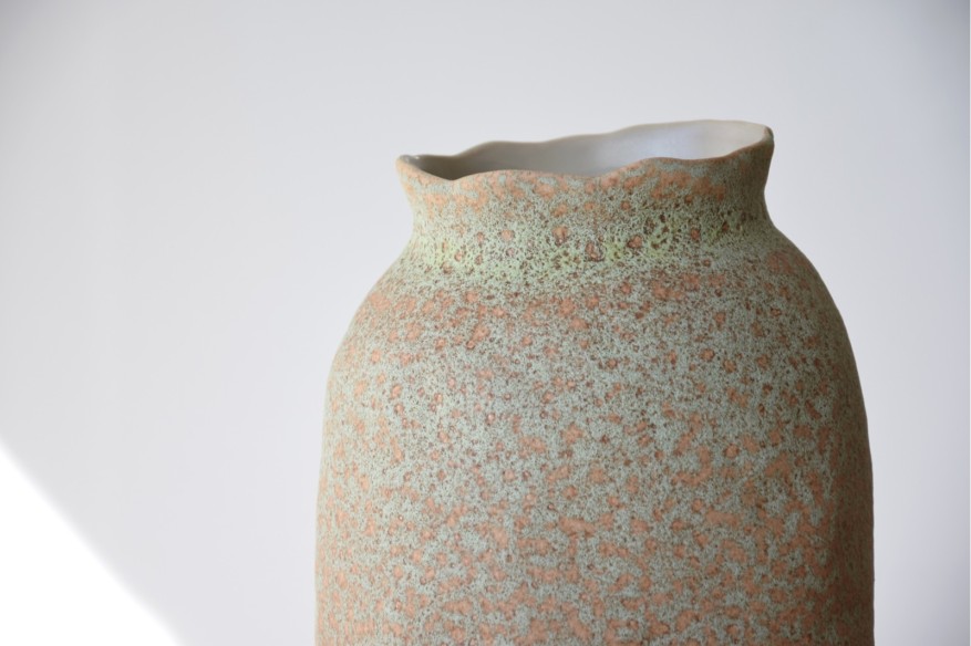 Colección Natur Jarrón cerámica verde