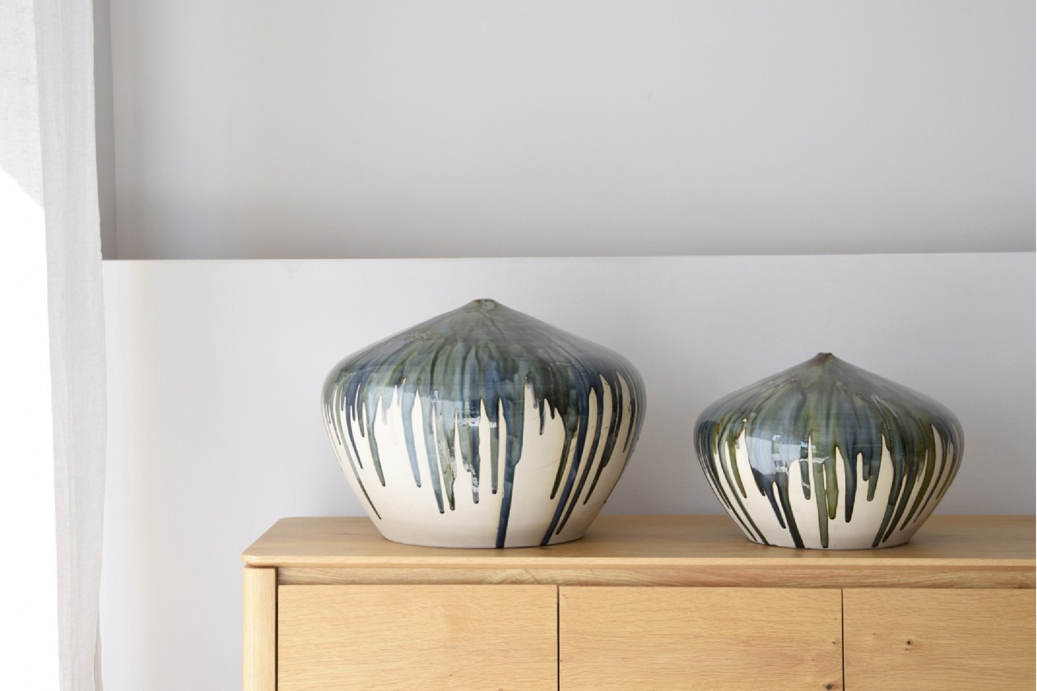 Jarrón cerámica verdoso N1 Eira