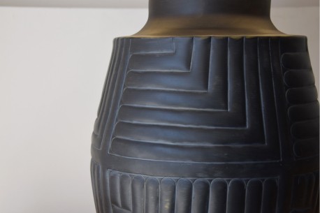 Lámpara mesa metal negro con pantalla N7 2