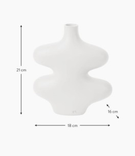 Jarrón forma órganica blanco CURVES 2