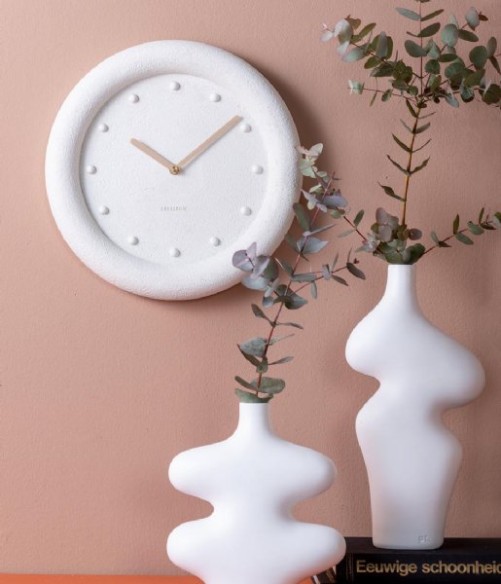 Jarrón blanco formas orgánicas CURVES