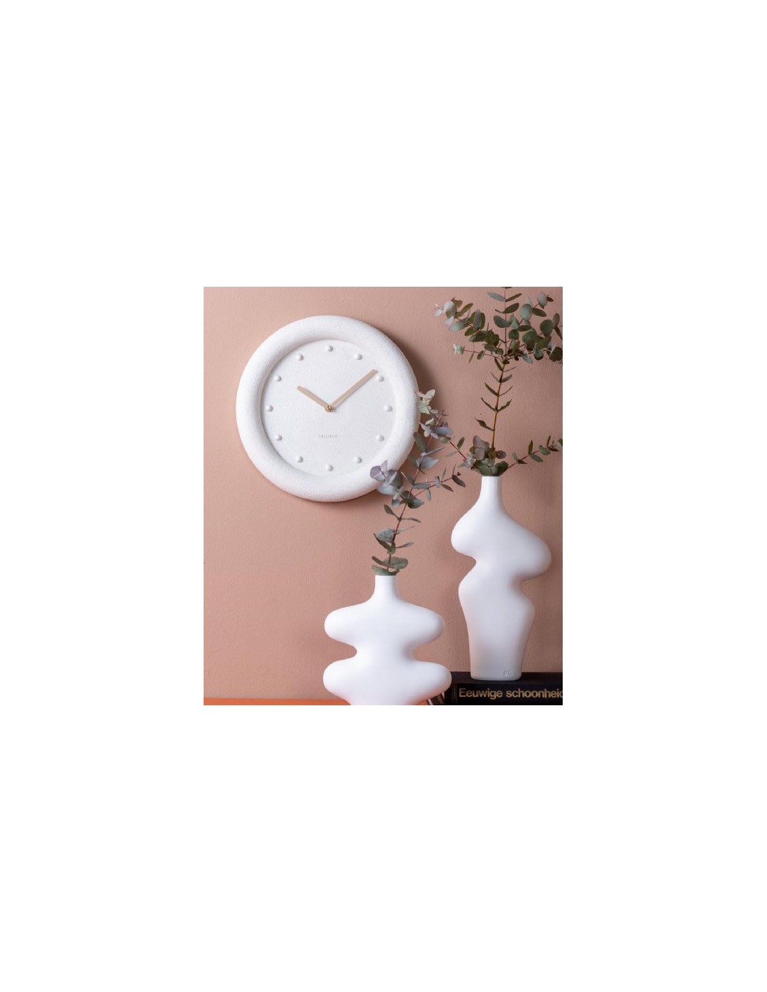 Jarrón blanco formas orgánicas CURVES