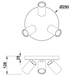 Plafón GU10 3Luces 2