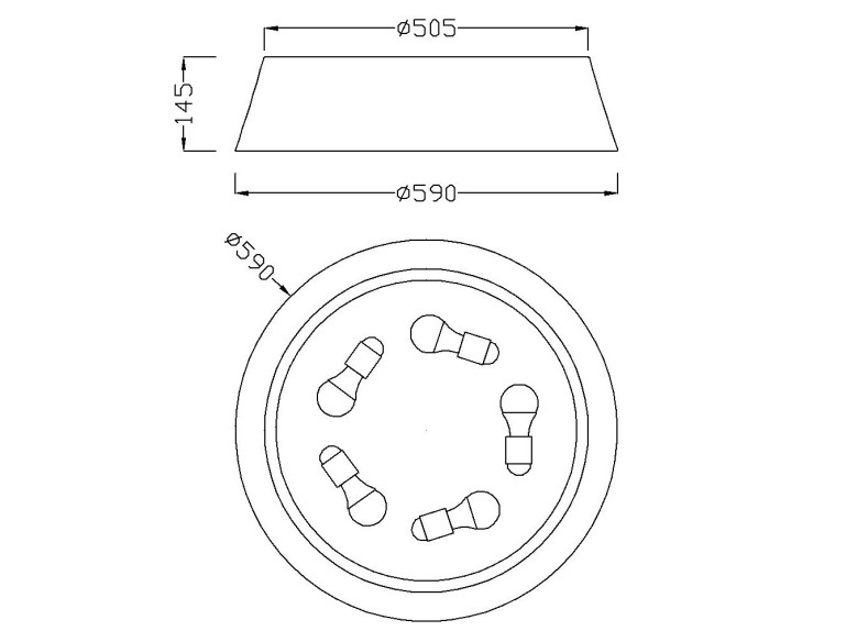 Ceiling Lamp 5 Lights