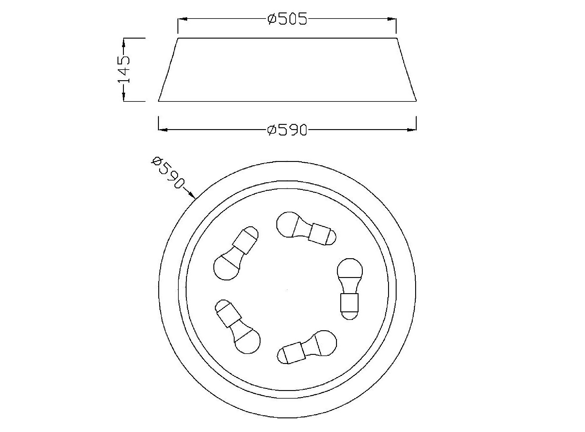 Ceiling Lamp 5 Lights