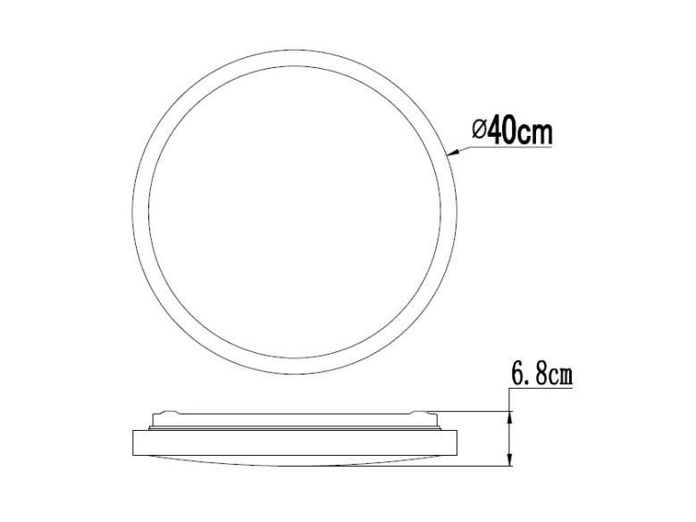 Small Ceiling Lamp LED Round Remote Control