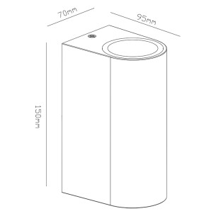 Wall lamp Outdoor GU10 2 Lights IP54 2