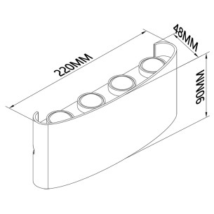 Wall lamp Outdoor LED 8W 3000K IP54 2