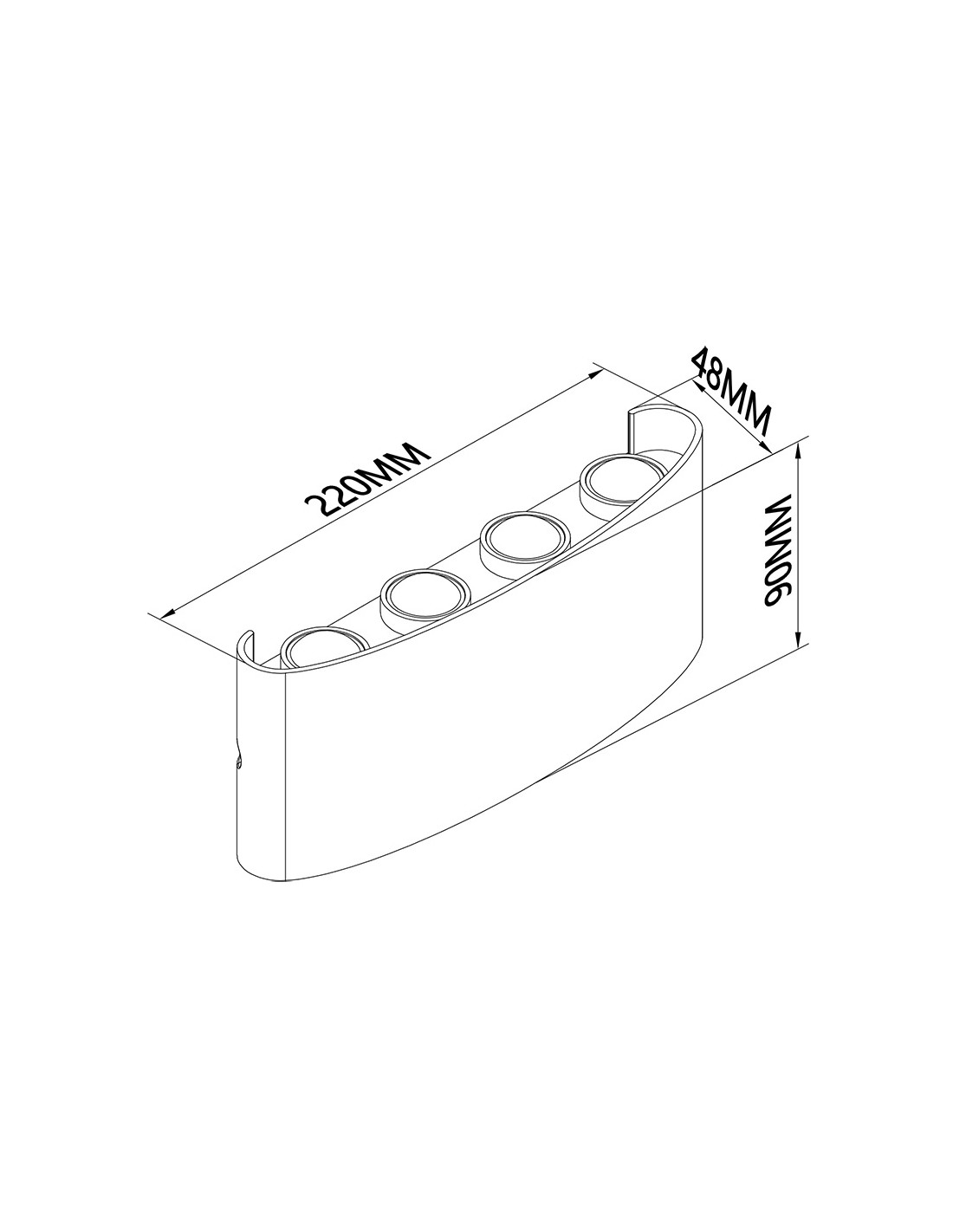 Aplique exterior LED 8W 3000K IP54