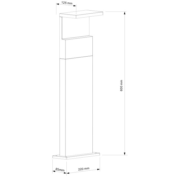 Bollard Outdoor LED 13W 3000K IP65