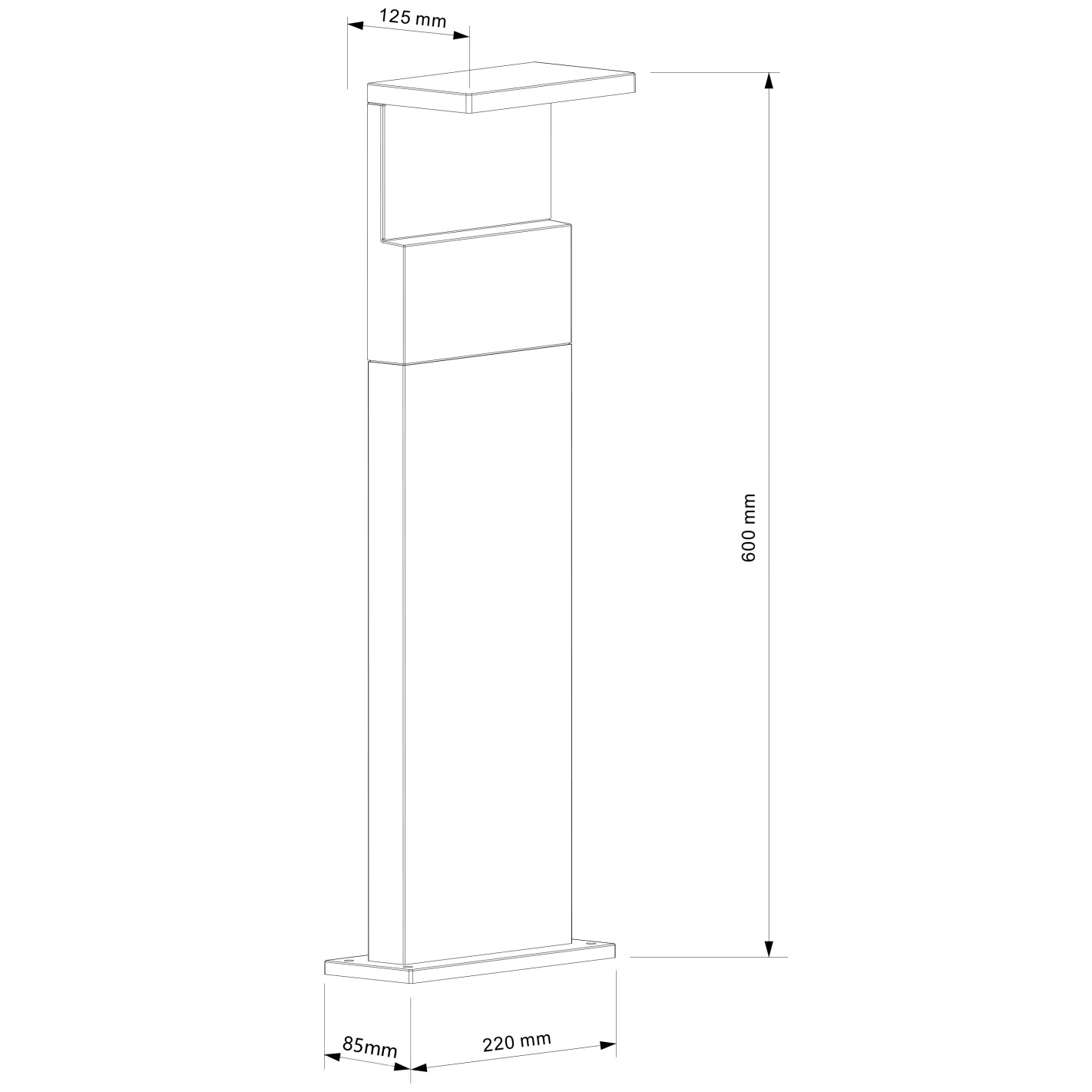 Bollard Outdoor LED 13W 3000K IP65