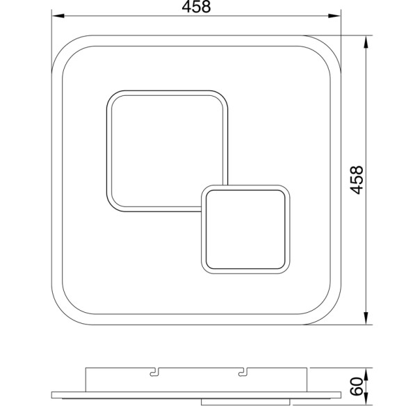 Plafón LED Cuadrado CR.