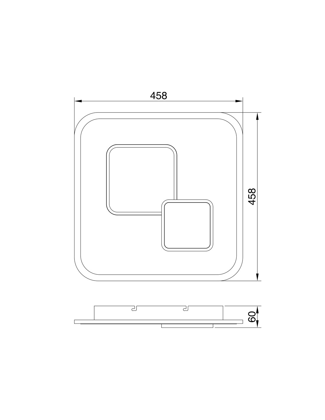 Plafón LED Cuadrado CR.