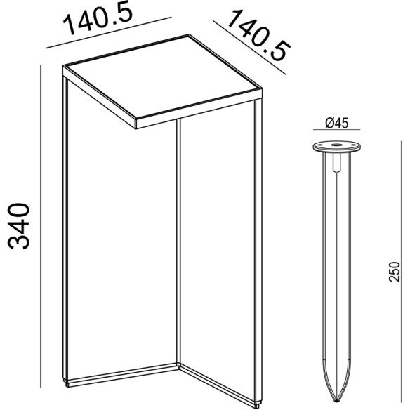 Bollard LED SOLAR IP54