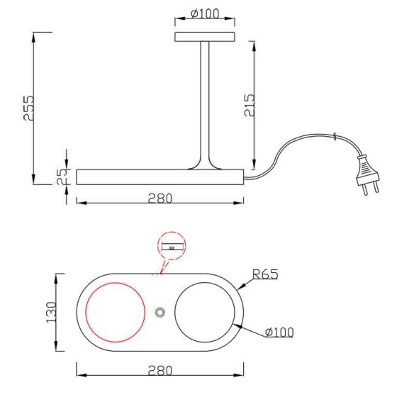 Table Lamp LED 6W 3000K-Cell Phone Induction Charger