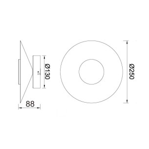 Aplique LED 8W 3000K 2