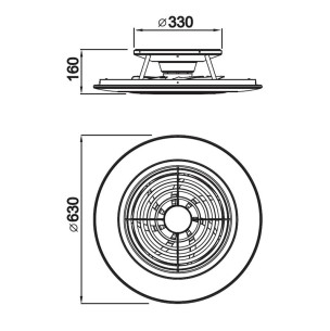 Plafón LED 70W Ventilador 35W 2