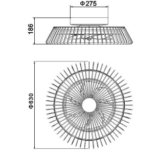 Plafón LED 70W Ventilador 30W 2