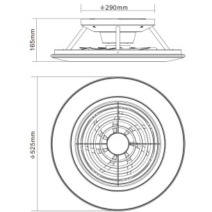 Plafón LED 70W Ventilador 30W 2