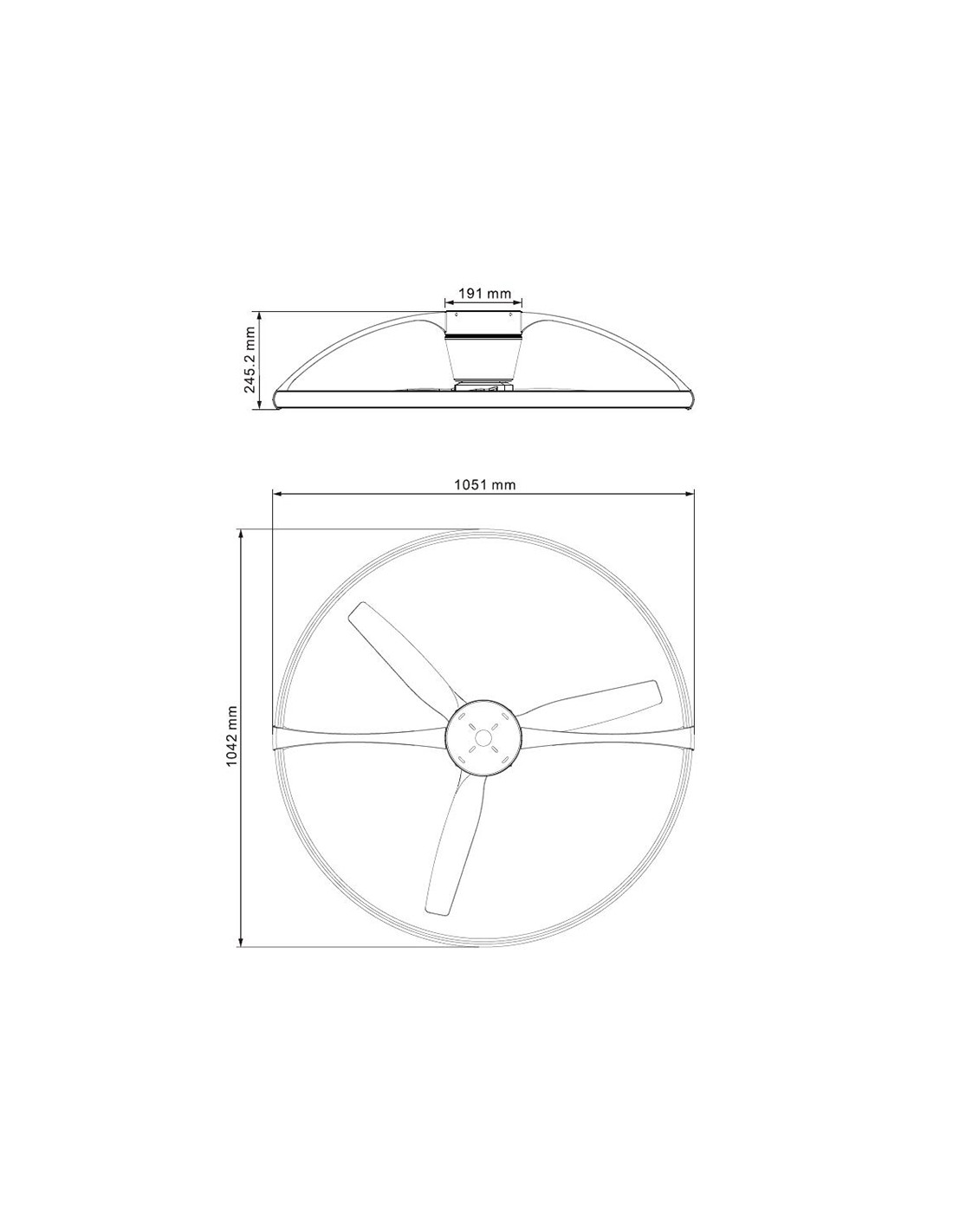 Ceiling Lamp LED 75W Fan 35W