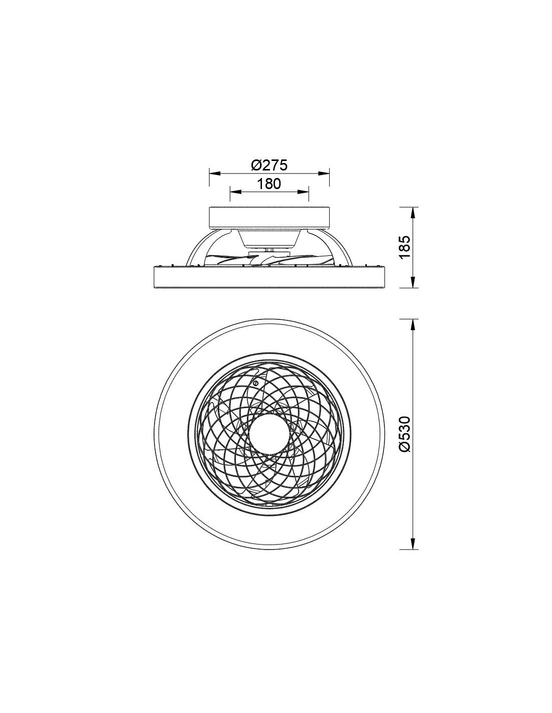 Plafón LED 70W Ventilador 33W