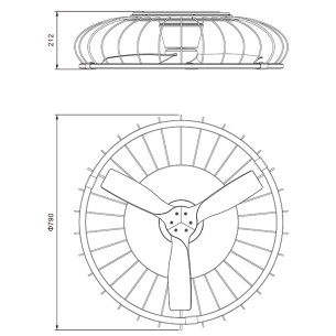 Plafón LED 75W Ventilador 30W 2