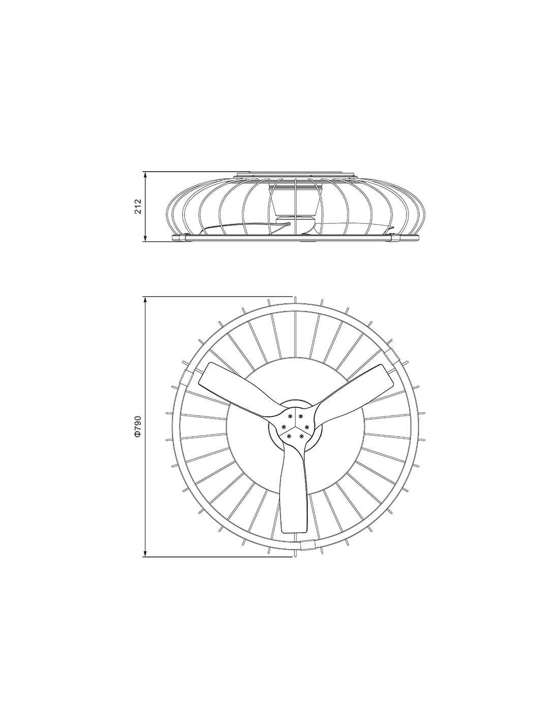 Ceiling Lamp LED 75W Fan 30W