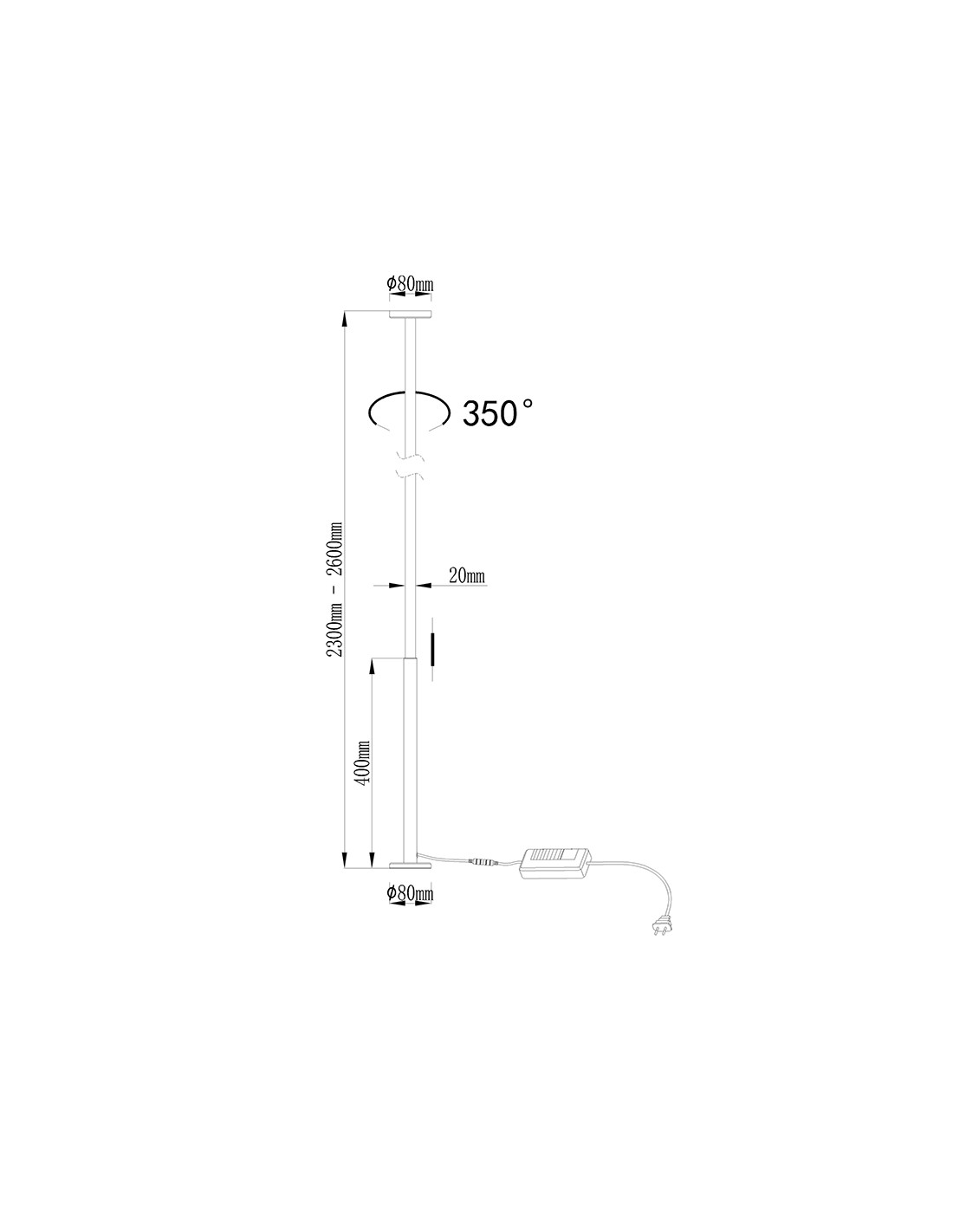 Pie De Salón LED Dimable