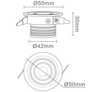 Empotrable LED 3W 3000K 2