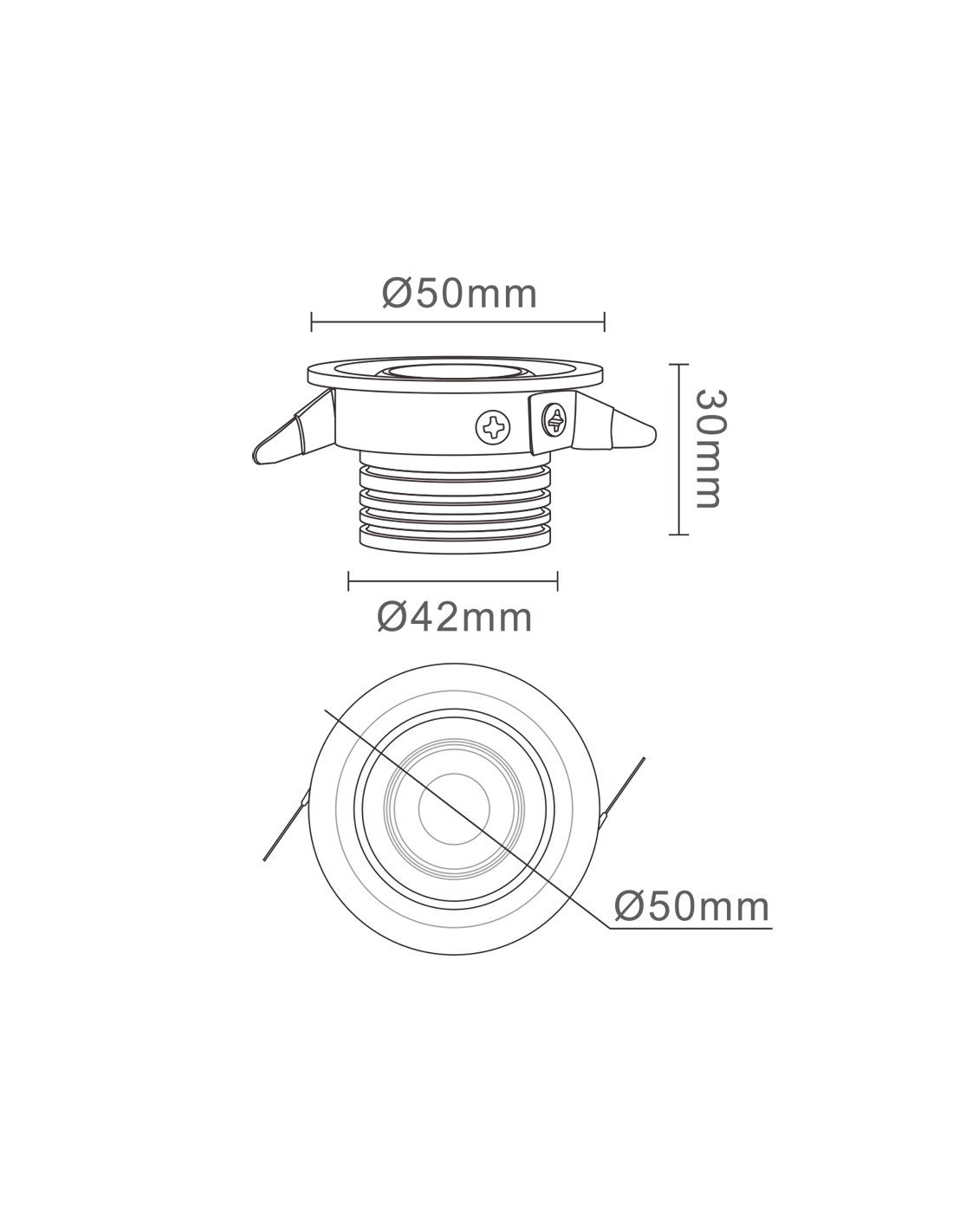Empotrable LED 3W 2700K